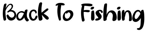 Back To Fishing font