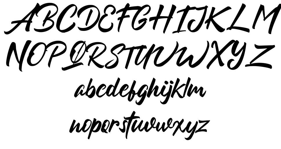 Backabon font Örnekler