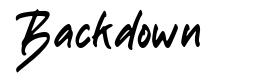 Backdown font