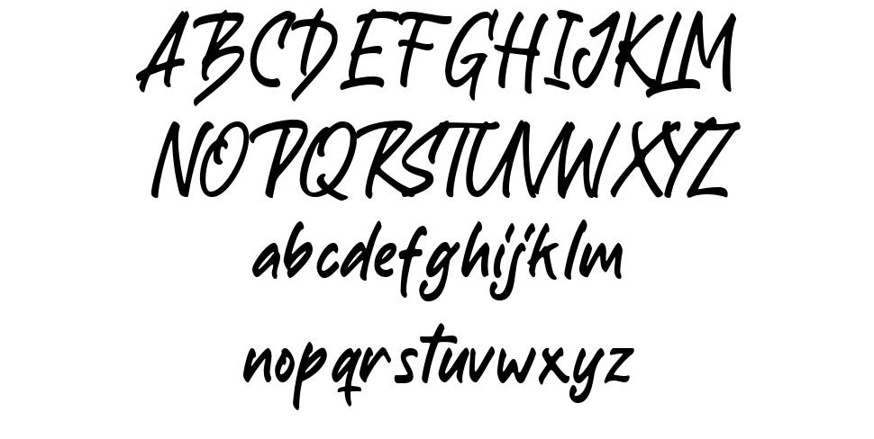 Backdown font Örnekler