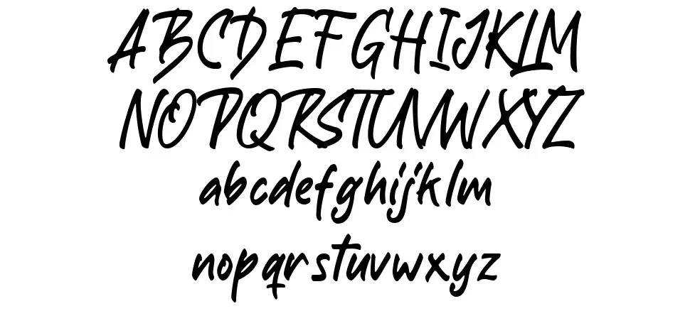 Backdown font Örnekler