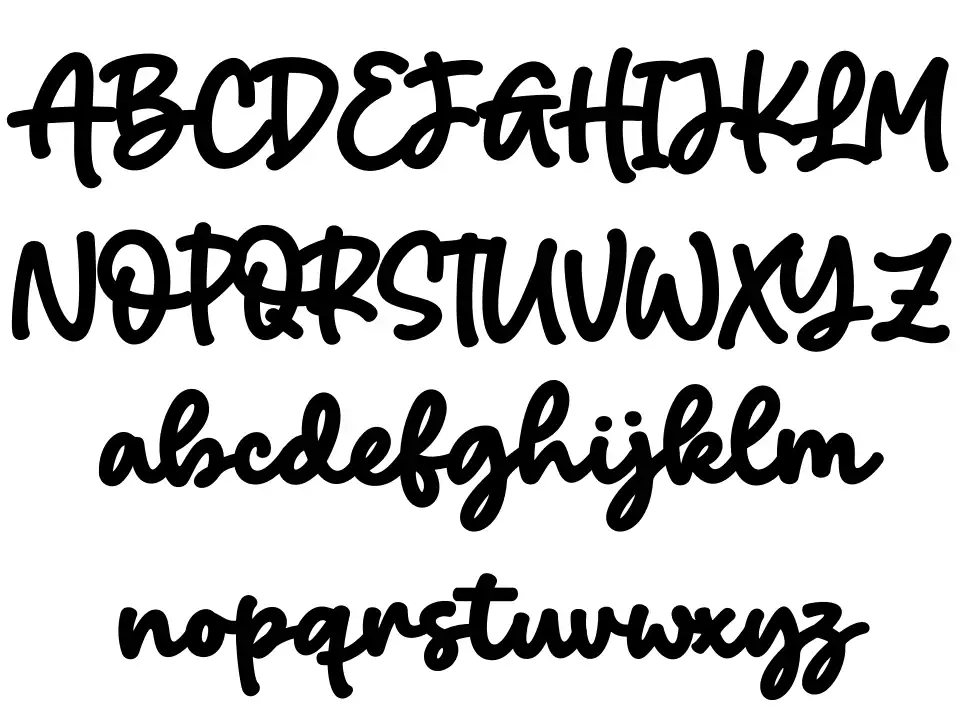 Backline schriftart vorschau