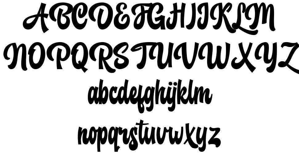 Backstranger font specimens