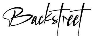 Backstreet font