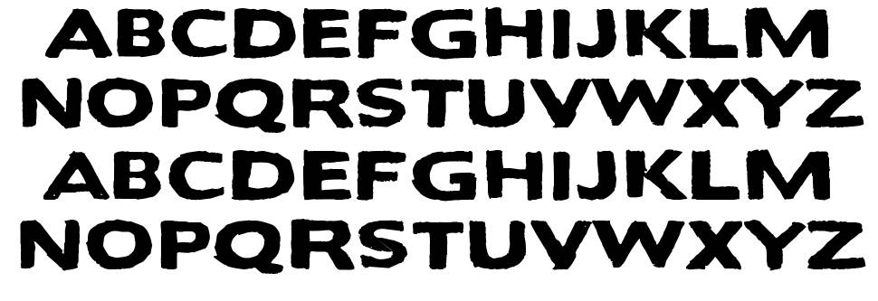 Bactosaurus font Örnekler