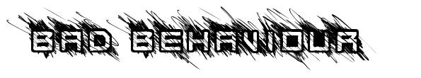 Bad Behaviour font