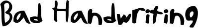 Bad Handwriting