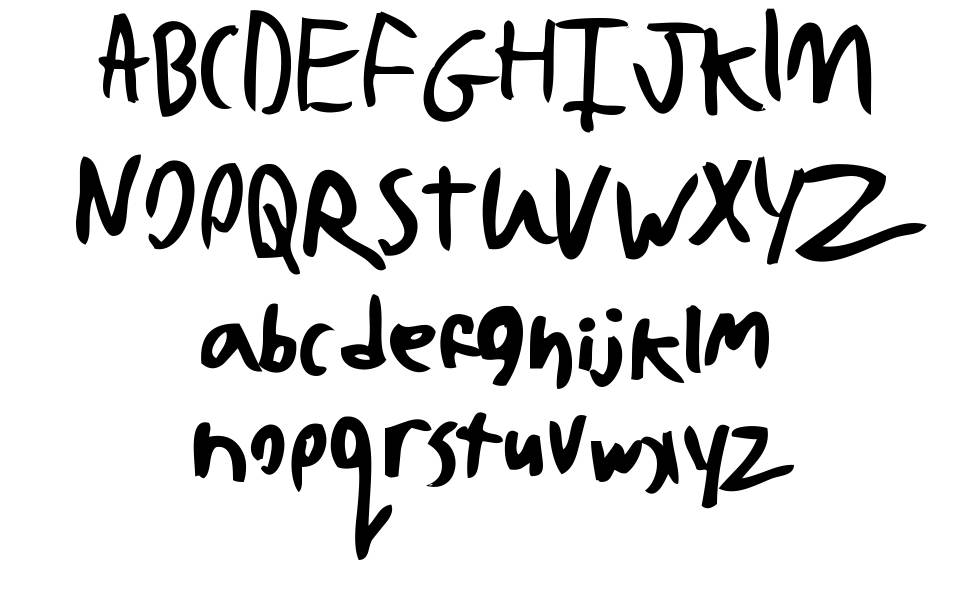 Bad Handwriting font specimens