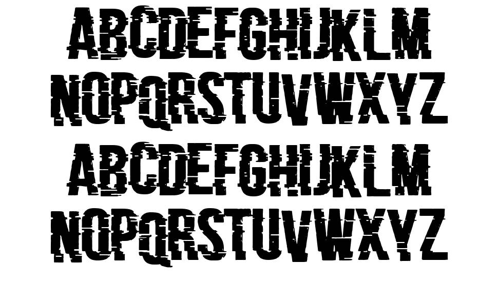 Bad Signal font specimens