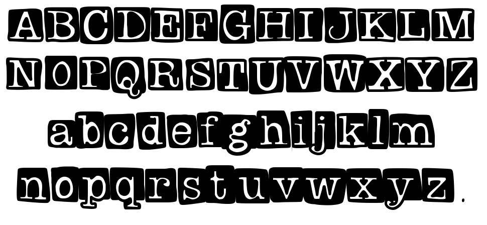 Badly Stamped font specimens