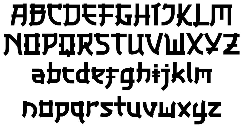 Badora font specimens