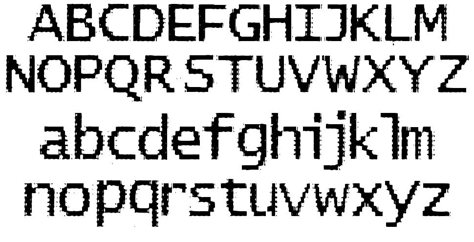 BadPad Distressed font specimens