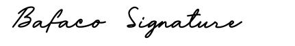 Bafaco Signature font