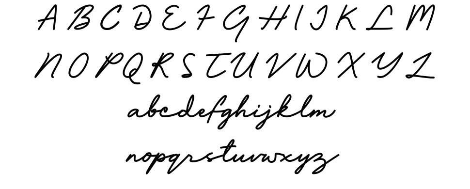 Bafaco Signature font specimens