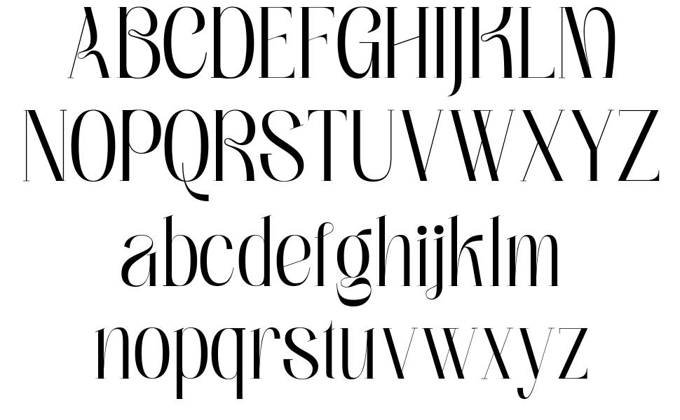 Bagnolia font specimens