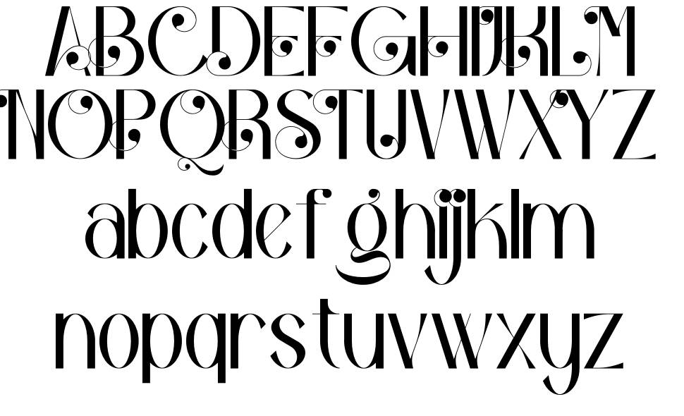 Bagola font specimens