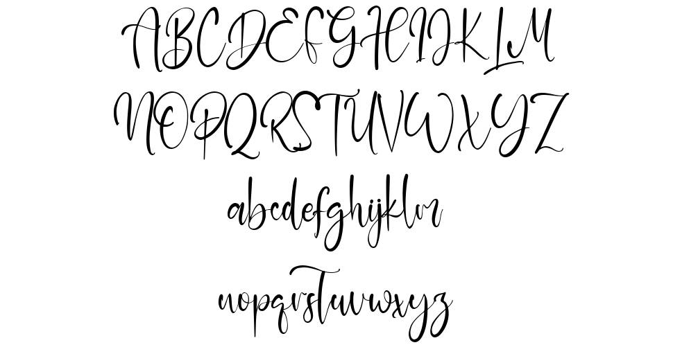 Bailey Script font specimens