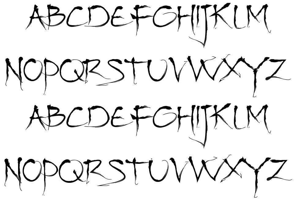 Bajhera font specimens