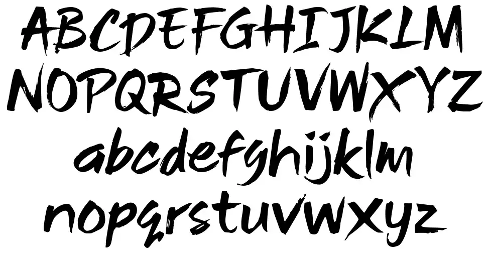 Bajigur Brushfont specimens