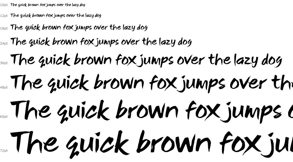 Bajigur Brush font Şelale