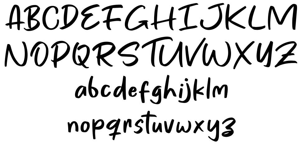 Bajurie font Örnekler