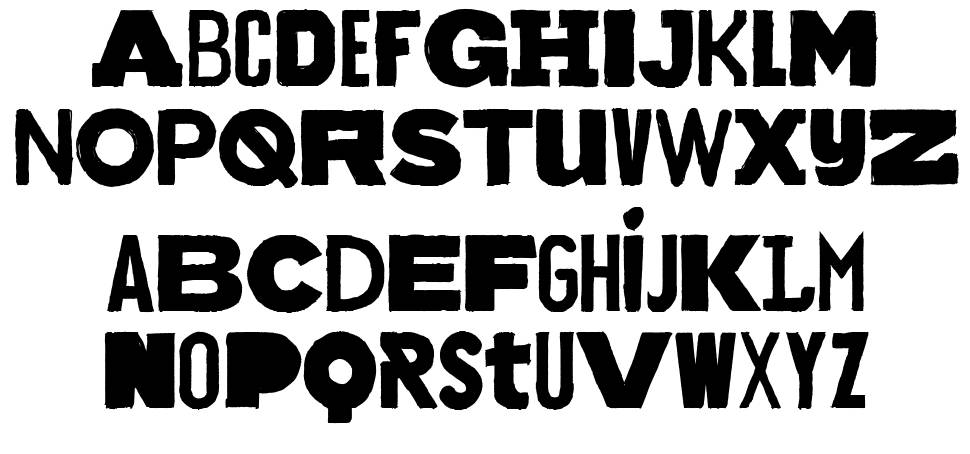 Bakunin font specimens