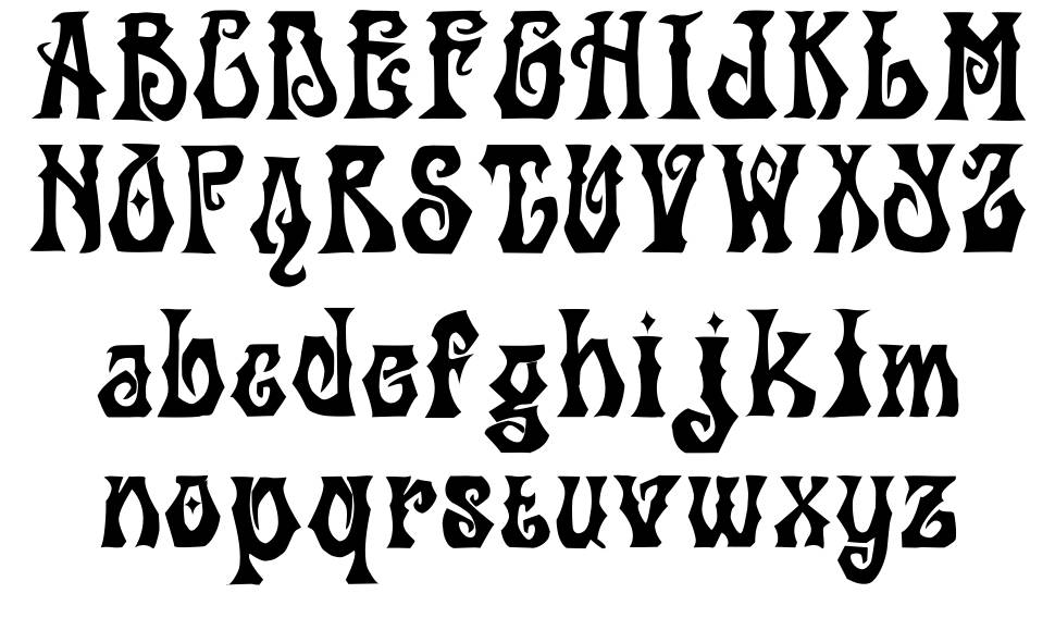 Balekambang font specimens