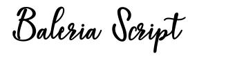 Baleria Script шрифт