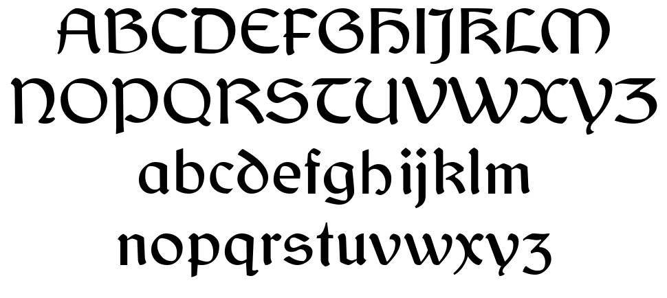 Balgruf フォント 標本