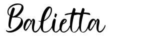Balietta font