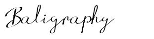 Baligraphy font