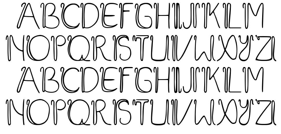 Baliline font specimens