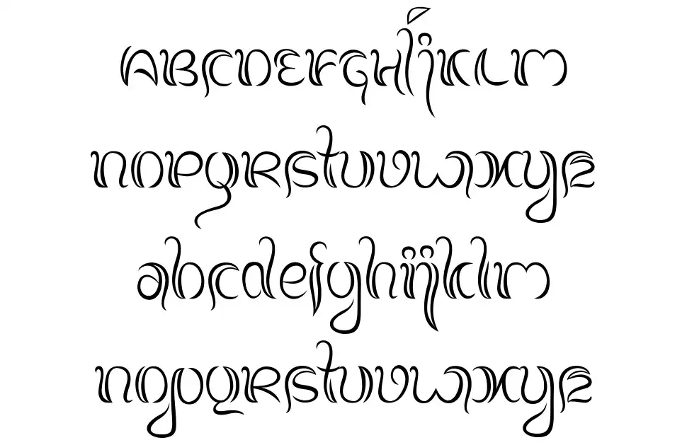 Balinese Familyfont specimens