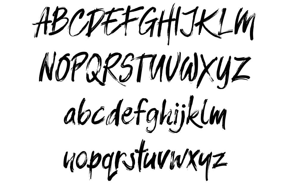 Balistroke font specimens