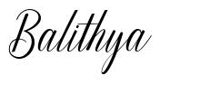 Balithya czcionka