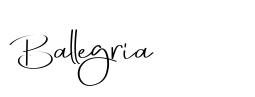 Ballegria 字形