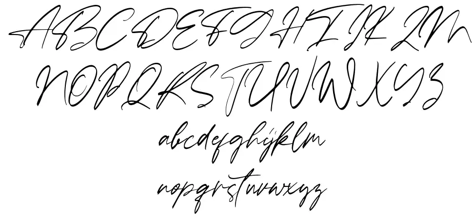 Ballerina font Örnekler