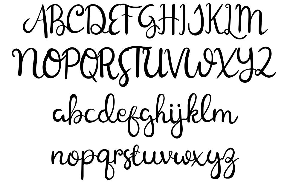 Ballerine Script font specimens