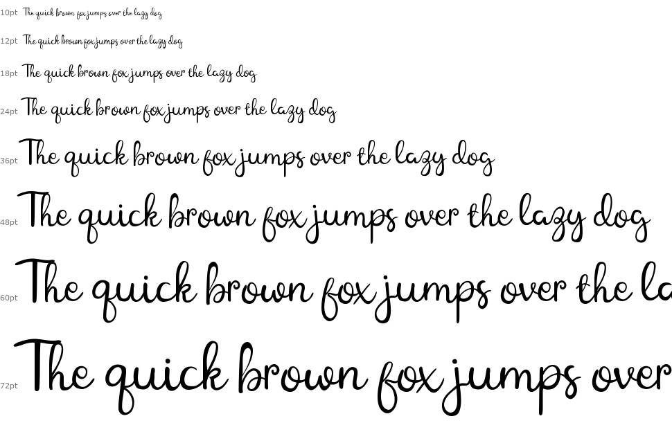 Ballerine Script font Şelale