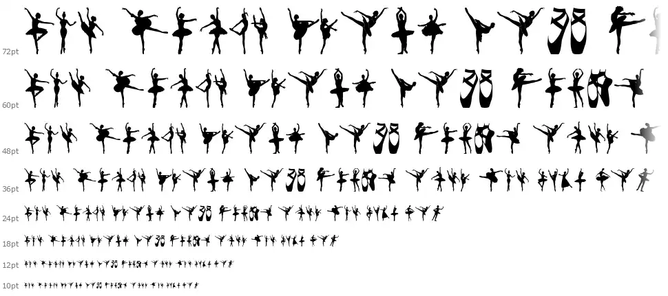 Ballet font Waterfall