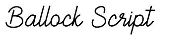 Ballock Script font