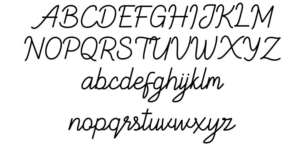 Ballock Script font specimens