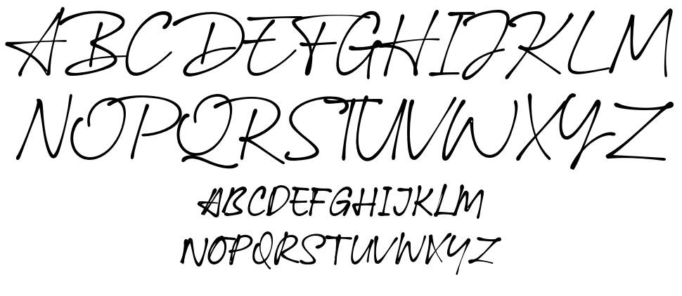 Ballpoint Signature font specimens