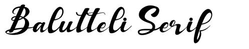 Balutteli Serif písmo
