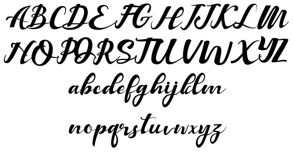 Balutteli Serif písmo Exempláře