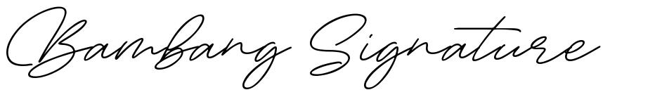Bambang Signature 字形