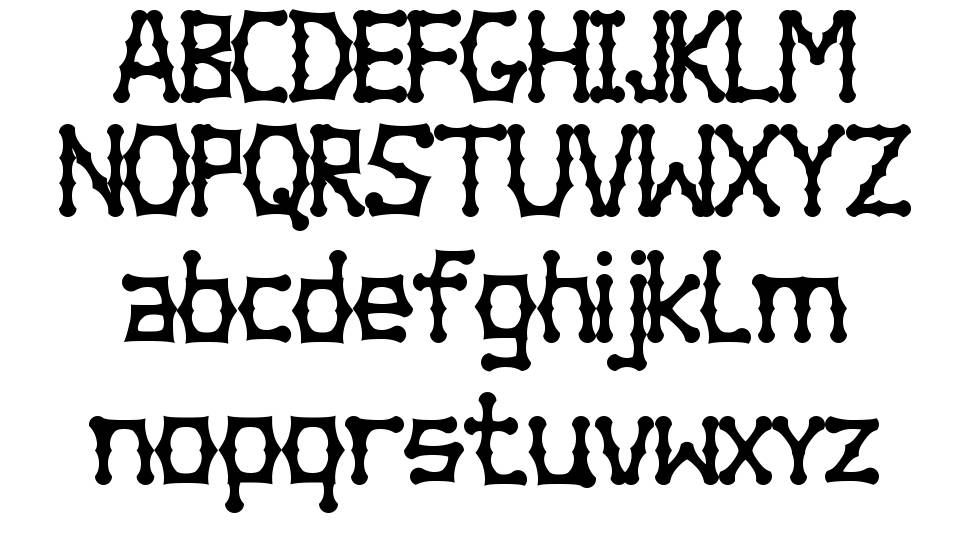 Bambuchinnox písmo Exempláře