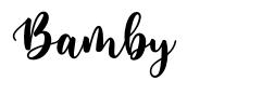 Bamby 字形