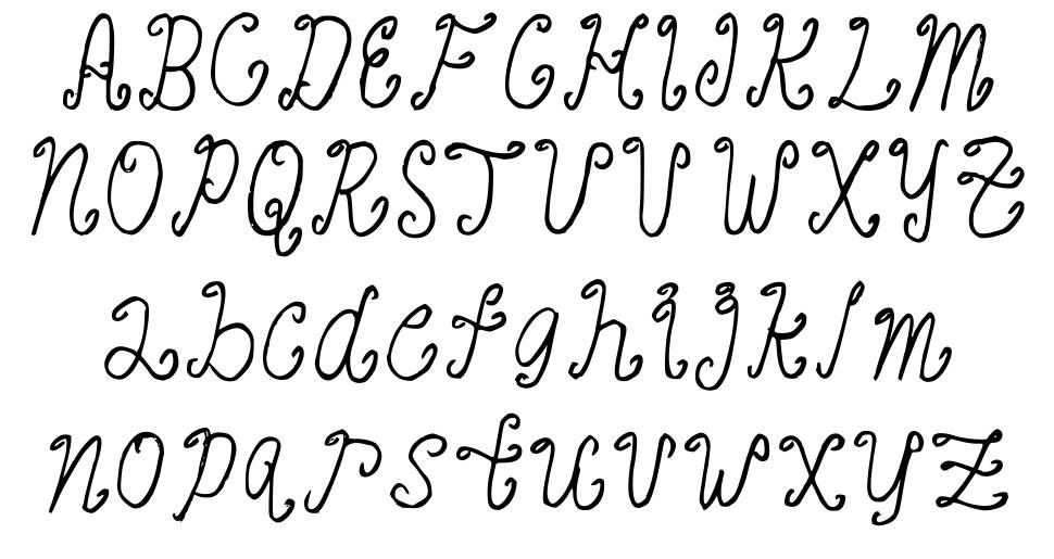 Banaag Font 1 písmo Exempláře