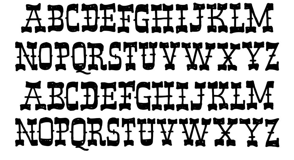 Band Wagon font specimens